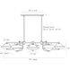 Towne 8 Light 56 inch Clear Seedy Linear Chandelier Ceiling Light
