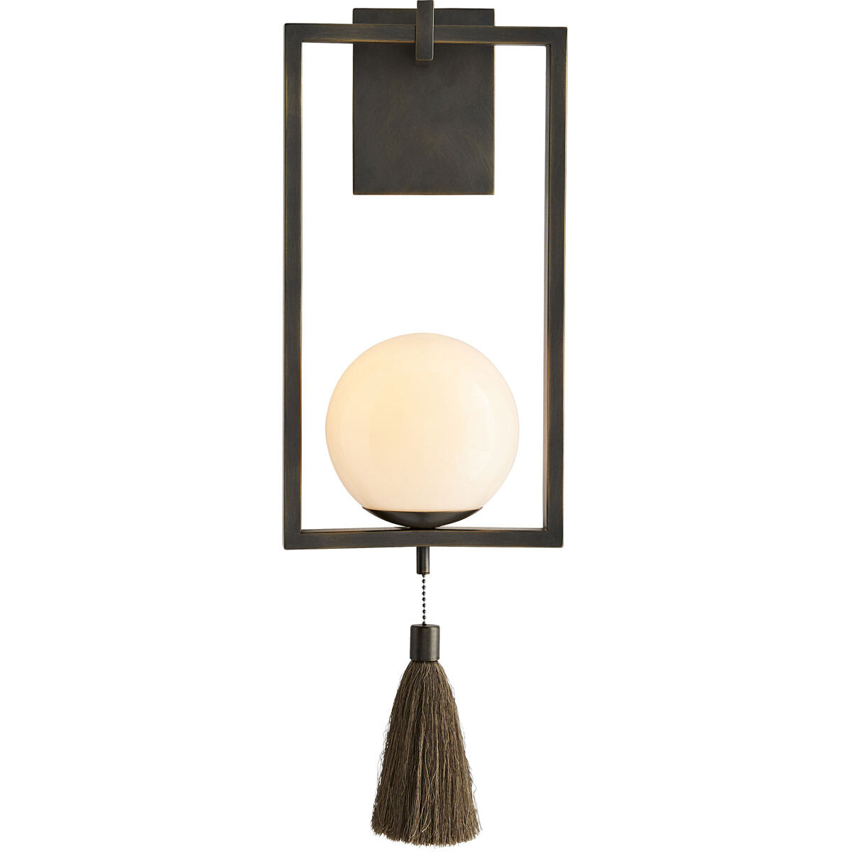 Trapeze Sconce Wall Light in Aged Bronze