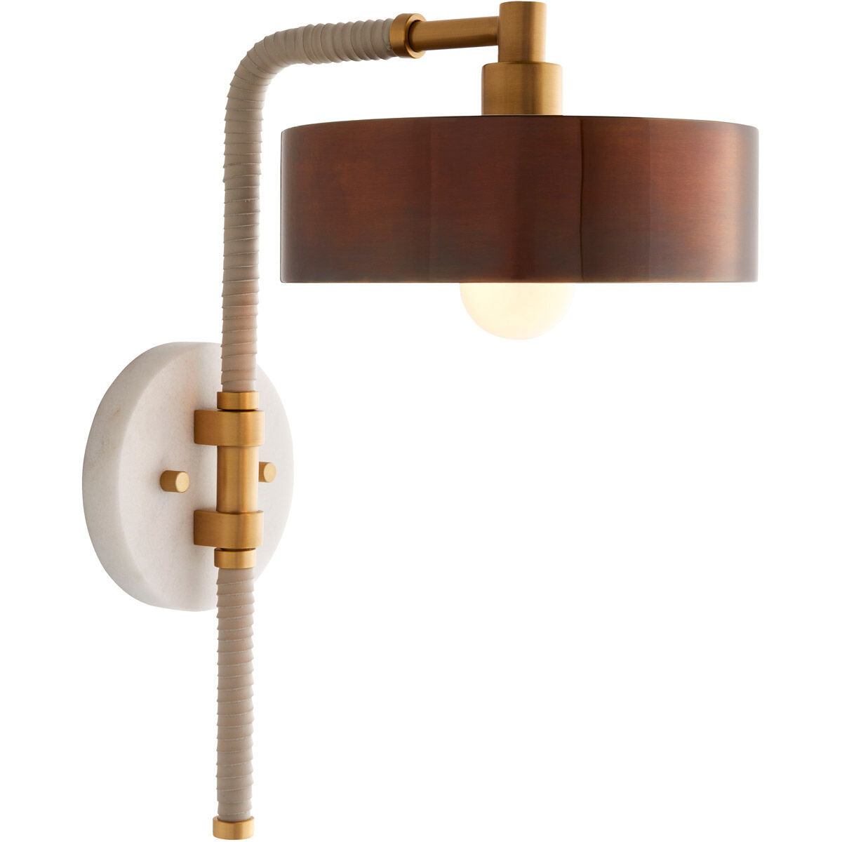 Aaron Sconce Wall Light in Heritage Brass/Antique Brass/Cream/White