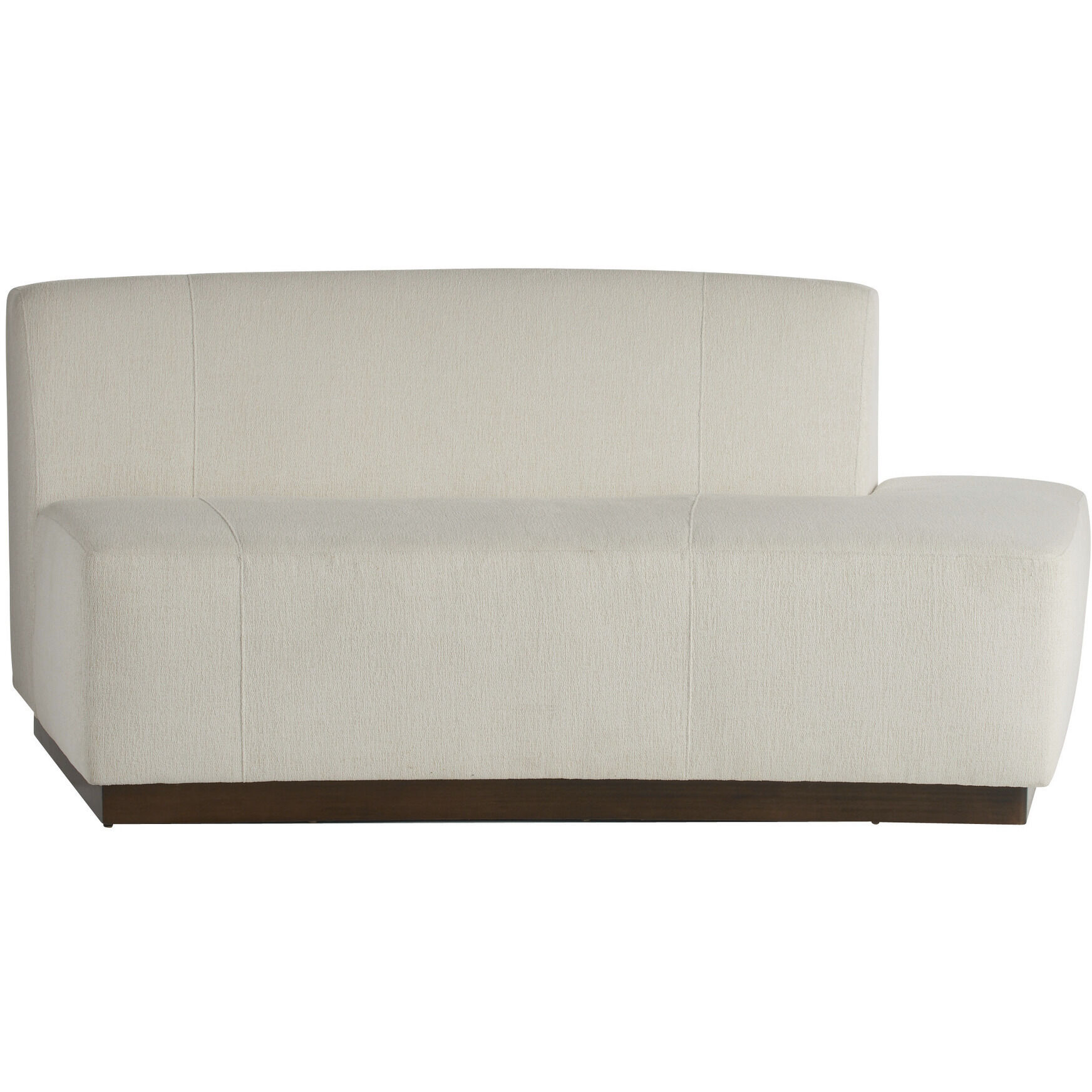 Islander Vanilla and Dark Walnut Sofa, Right