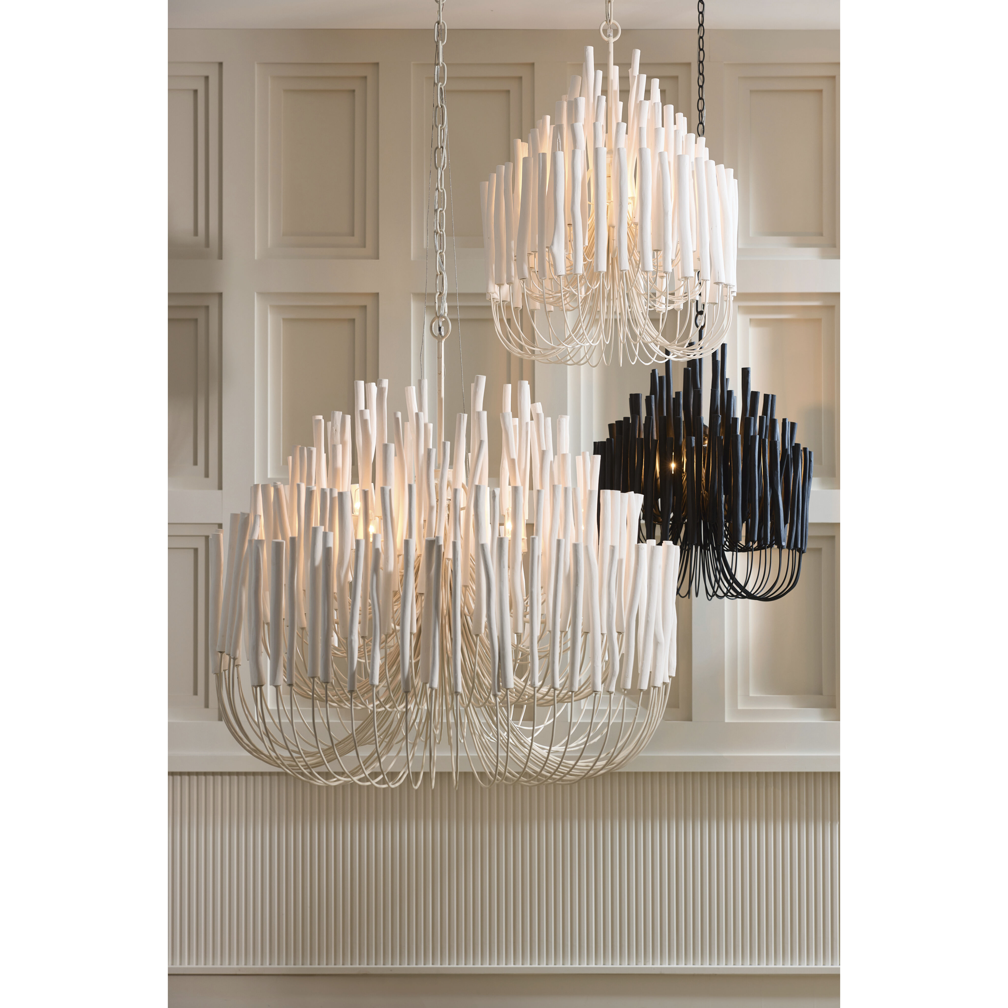 Tilda 6 Light 36 inch White Chandelier Ceiling Light, Large