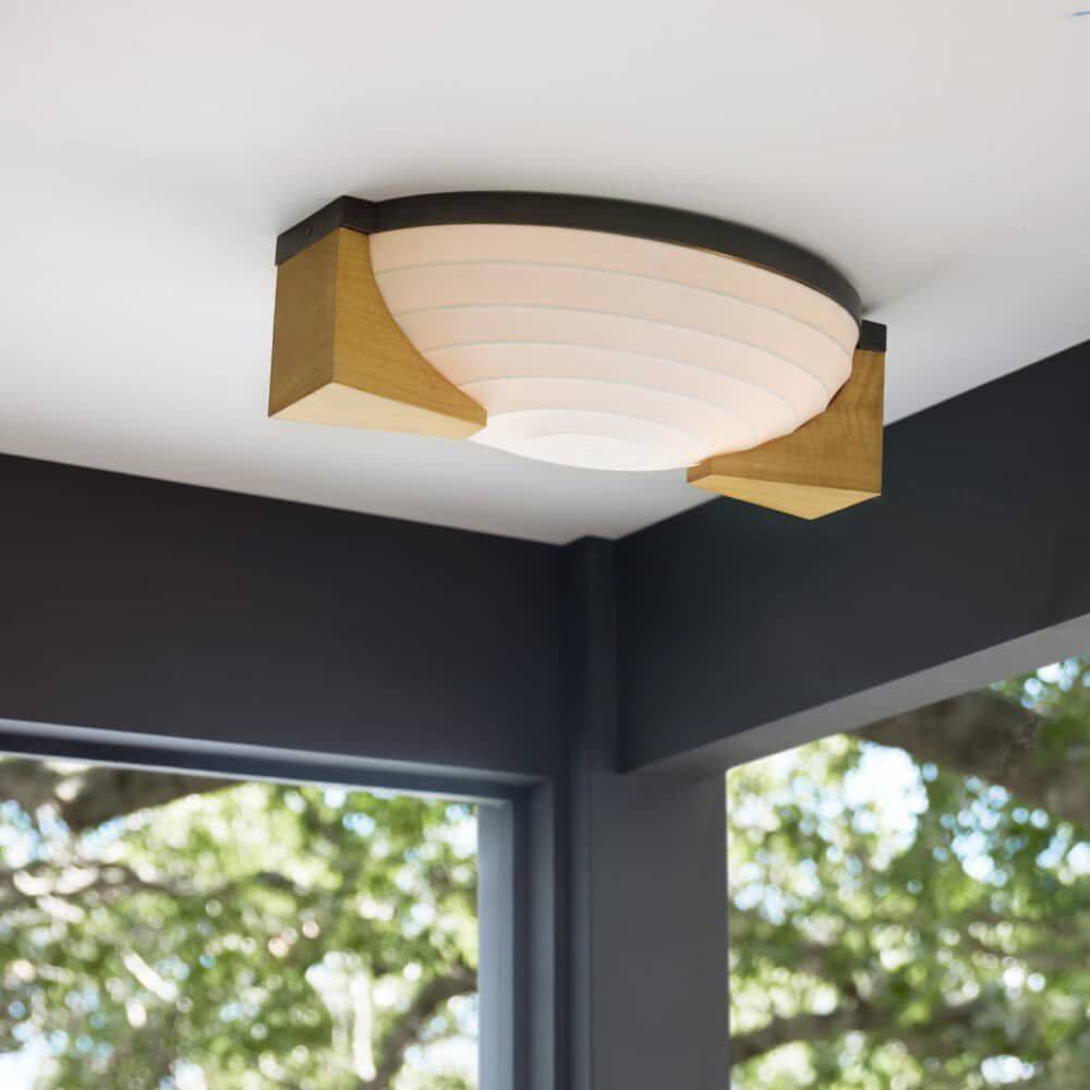 Hammonds 2 Light 17 inch Oyster and English Bronze Flush Mount Ceiling Light