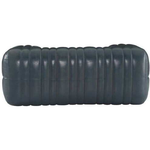 Hastings Distressed Storm Leather Bench