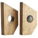 Garrick 5 inch Antique Brass and Jungle Marble Bookends, Set of 2