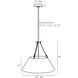 Bingham 1 Light 20 inch Vintage Brass Pendant Ceiling Light