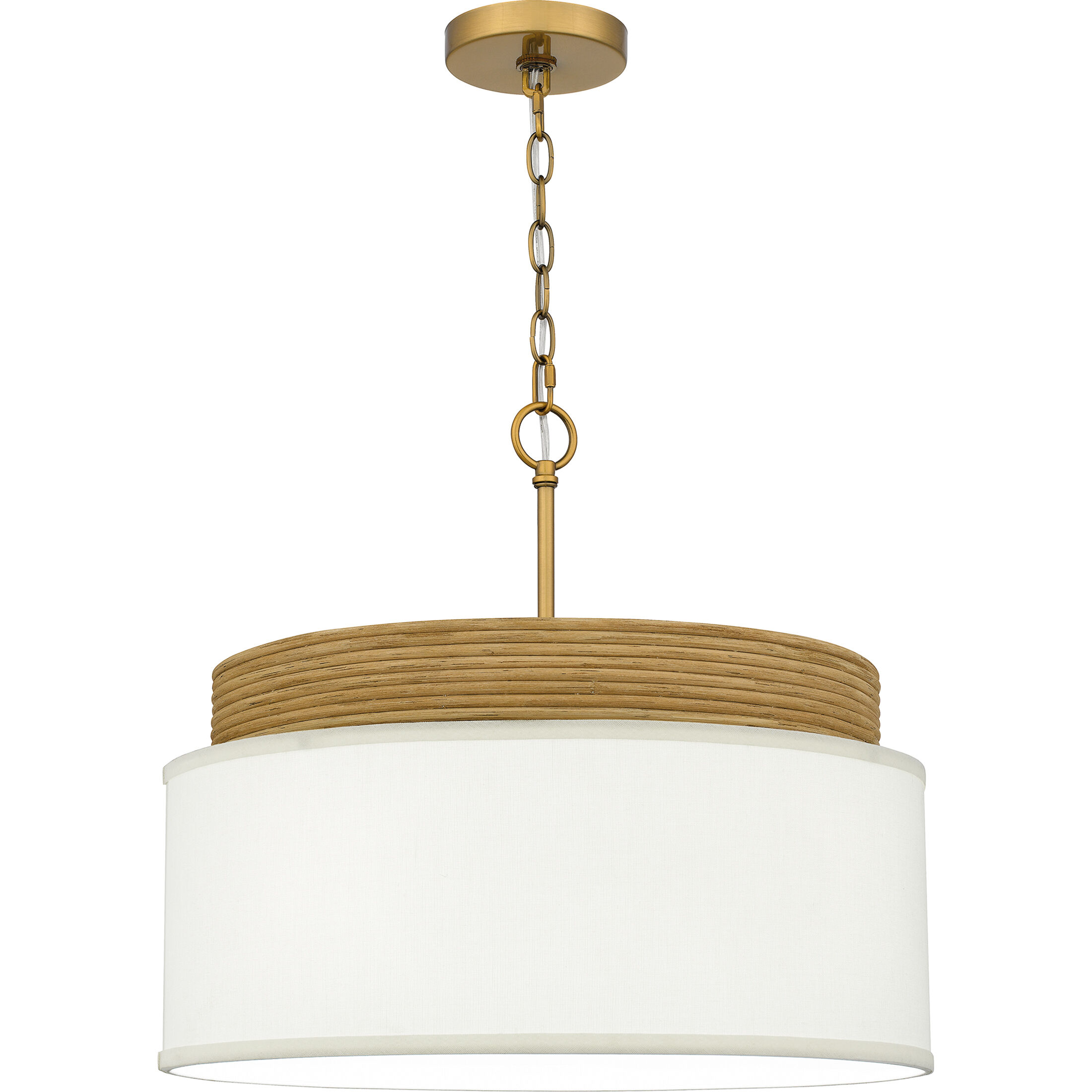 Malia 4 Light 20 inch Brushed Gold Pendant Ceiling Light