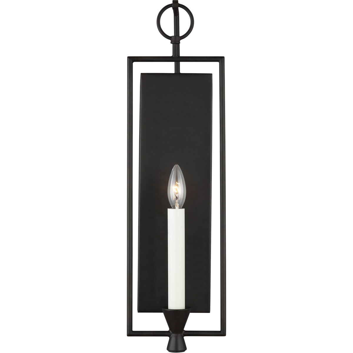 C&M by Chapman & Myers Keystone 1 Light 6.38 inch Aged Iron Wall Sconce Wall Light
