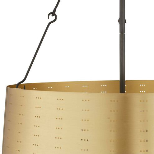 Felipe 6 Light 28 inch Antique Brass and English Bronze Chandelier Ceiling Light