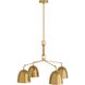 Worth 4 Light 40.5 inch Vintage Brass Chandelier Ceiling Light