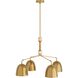 Worth 4 Light 40.5 inch Vintage Brass Chandelier Ceiling Light