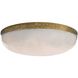 Elara 1 Light 12 inch White and Antique Brass Flush Mount Ceiling Light