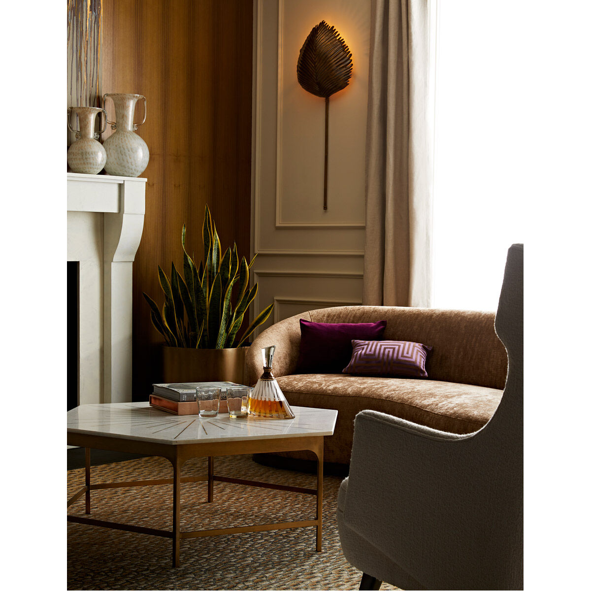 Arteriors Myrtle One Light Wall Sconce in Vintage Brass