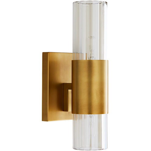 Tompkins 2 Light 5 inch Antique Brass Sconce Wall Light