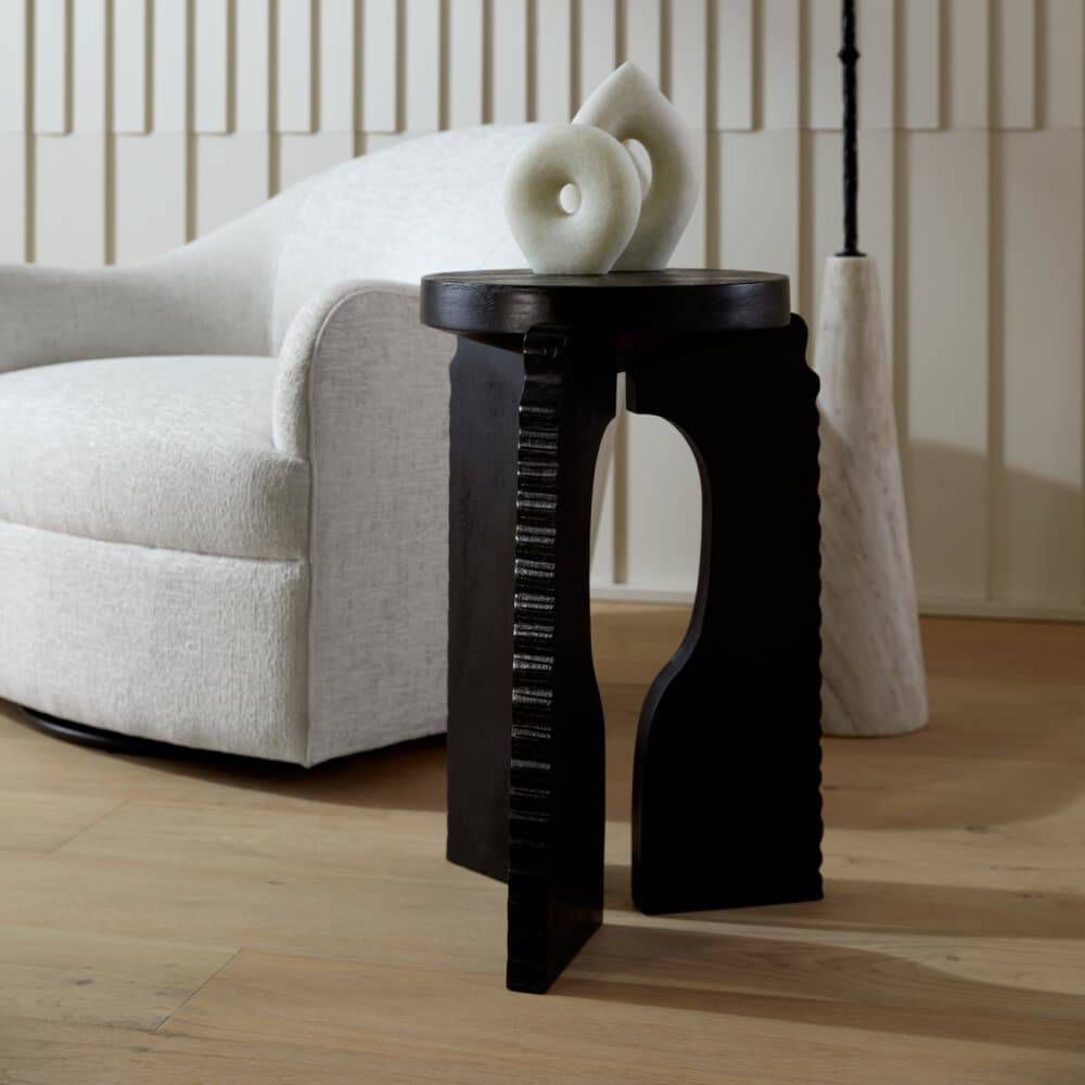 Knight 24 X 15.5 inch Ebony Accent Table