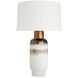Quinn 30 inch Bronze and Rose Glaze Table Lamp Portable Light