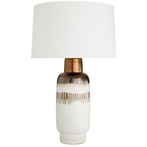 Quinn 30 inch Bronze and Rose Glaze Table Lamp Portable Light