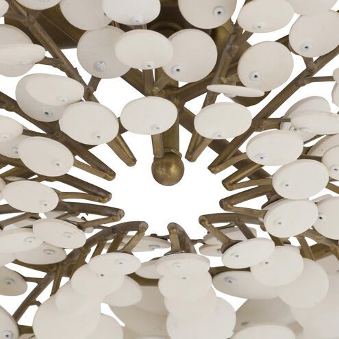 Bilal 3 Light 38 inch Antique Brass Flush Mount Ceiling Light