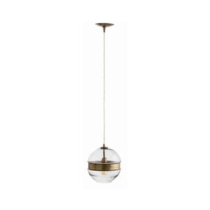 Garrison 1 Light 10 inch Antique Brass Pendant Ceiling Light, Round