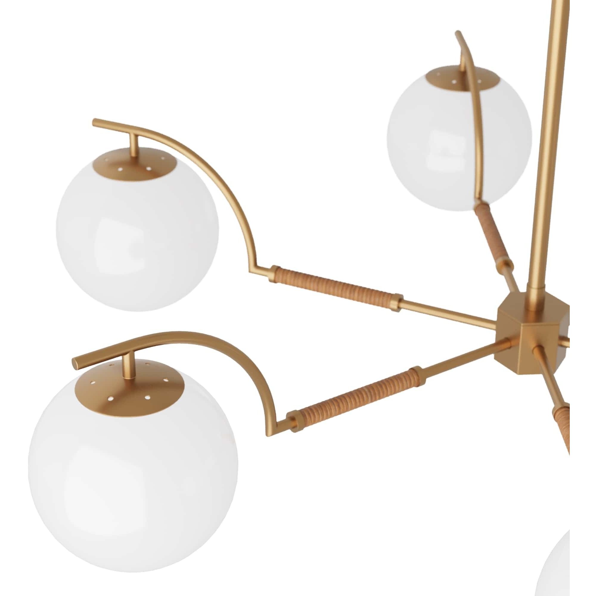 Tricia 6 Light 42.5 inch Antique Brass Chandelier Ceiling Light