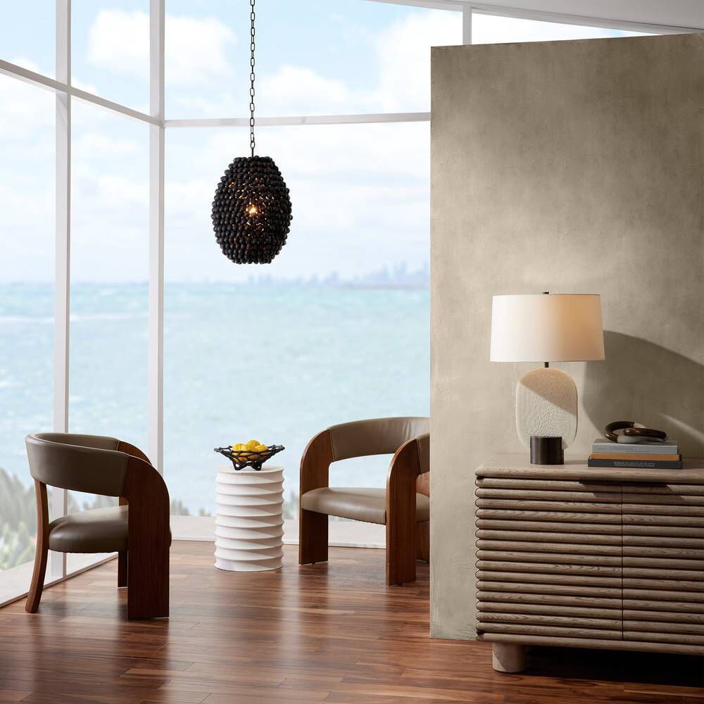 Slater 26 inch 150 watt Ivory Lamp Portable Light