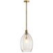 Hilary 1 Light 11 inch Vintage Brass Pendant Ceiling Light