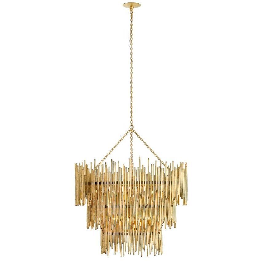 Prescott 12 Light 35 inch Gold Leaf Chandelier Ceiling Light