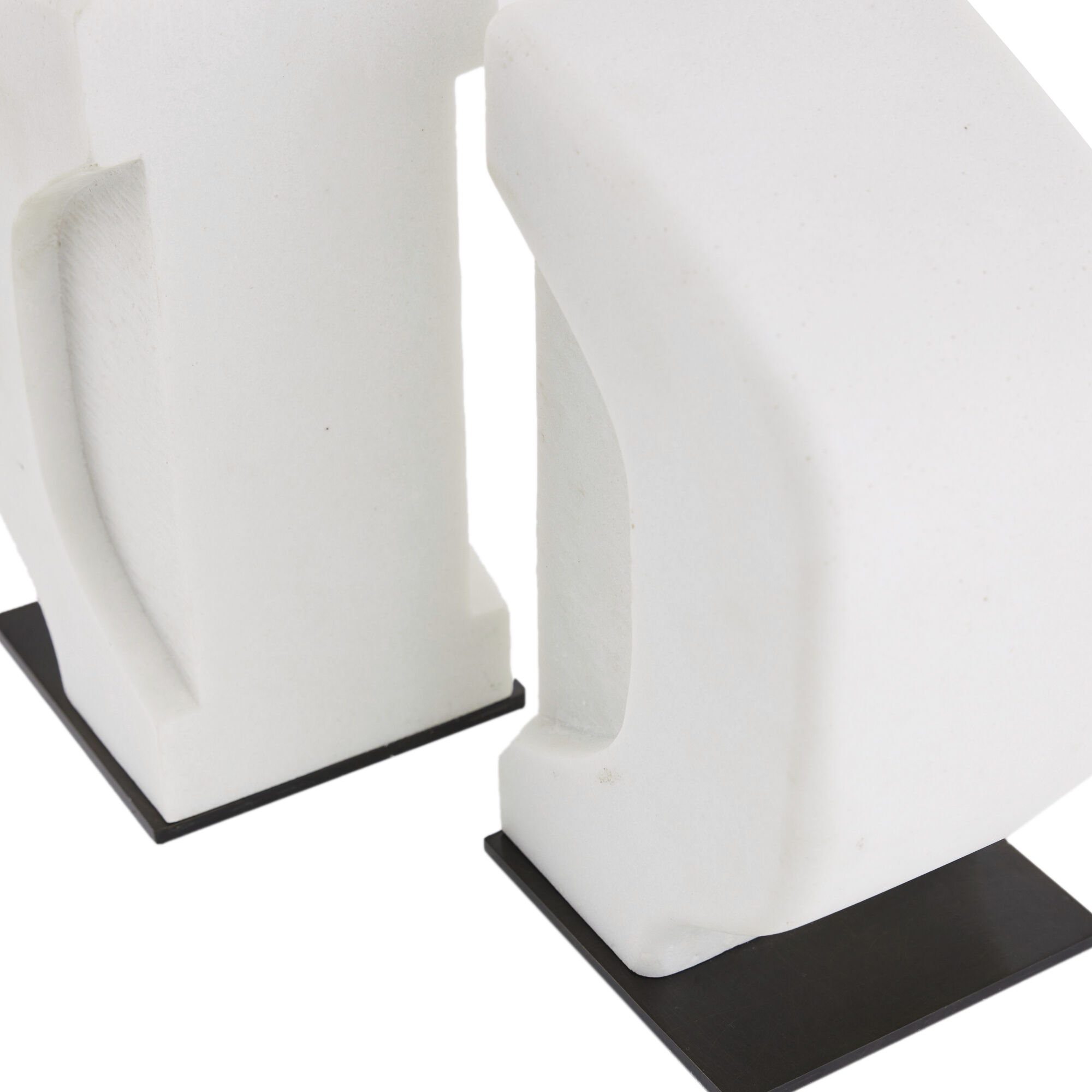 Saffron 5 inch Ivory Bookends, Set of 2