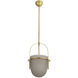 Kathleen 1 Light 13 inch Antique Brass Pendant Ceiling Light