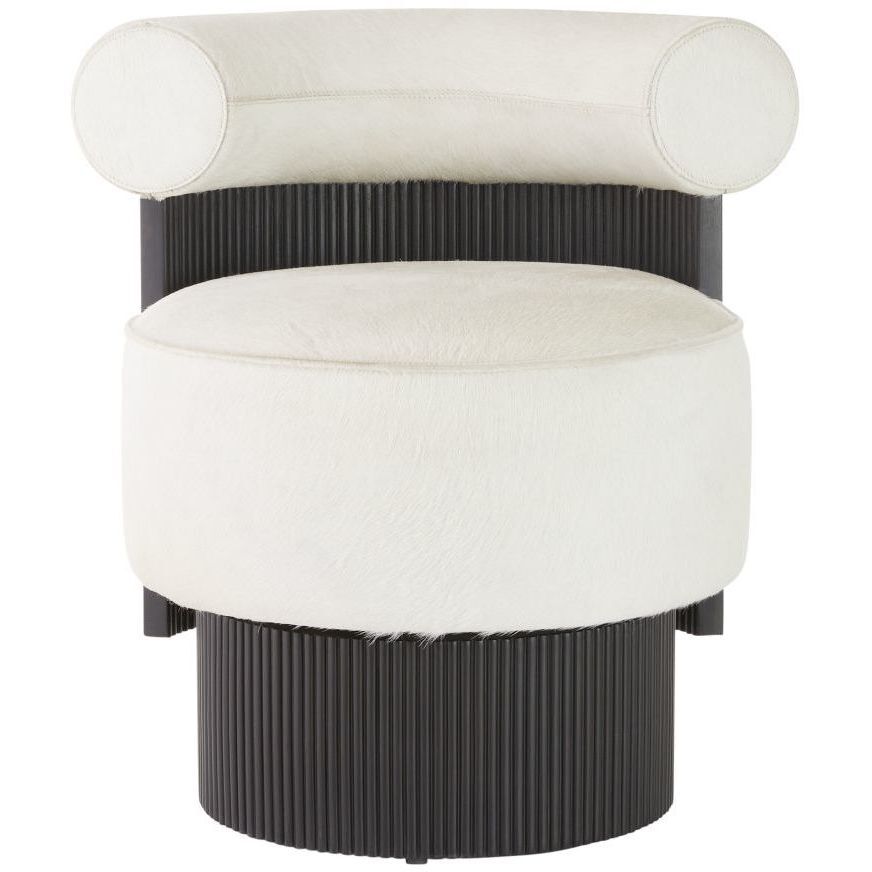 Erhart White Hair on Hide Chair