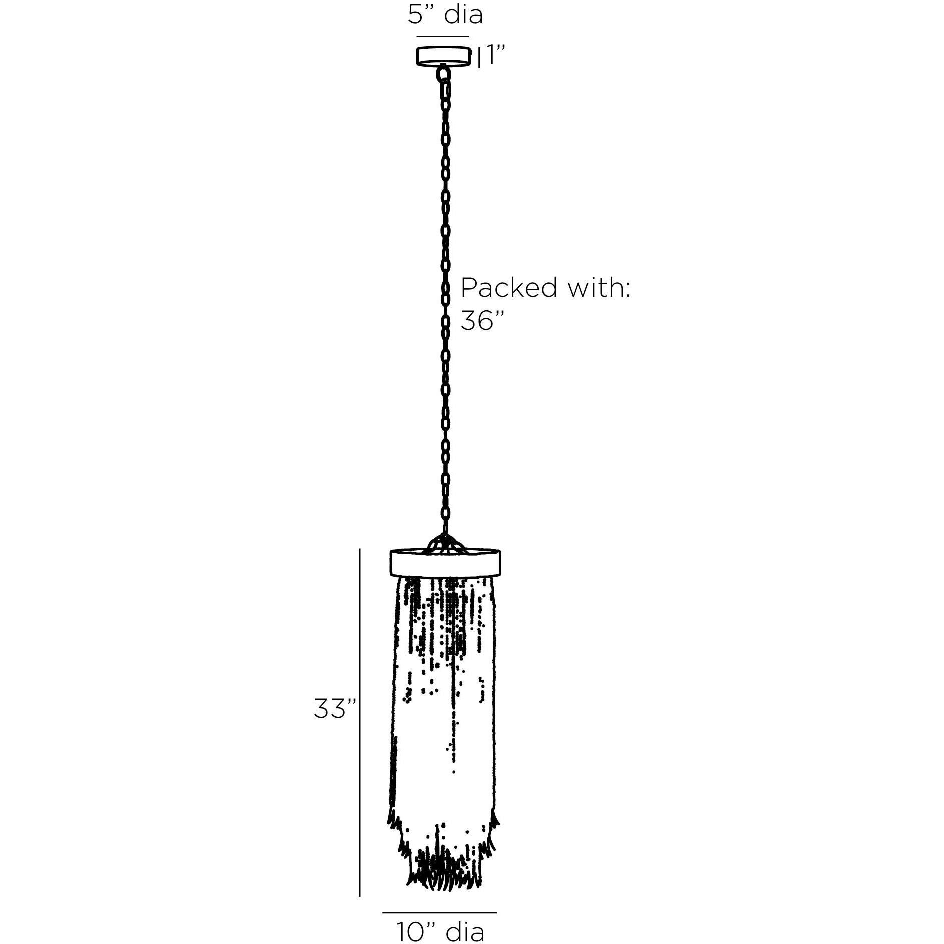 Baja 1 Light 10 inch Natural Pendant Ceiling Light