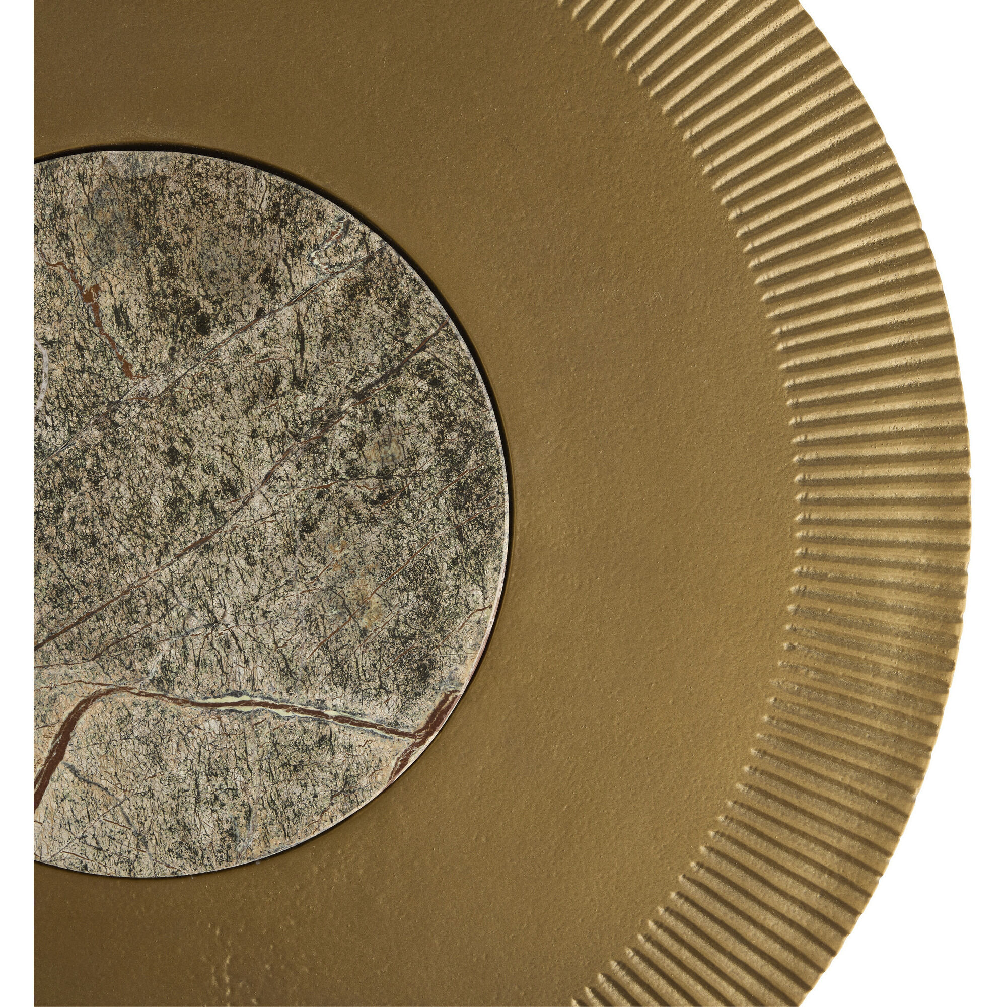 Mathis 18 inch Antique Brass and Natural Jungle End Table