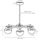 Bote 6 Light 40.5 inch Antique Brass Chandelier Ceiling Light