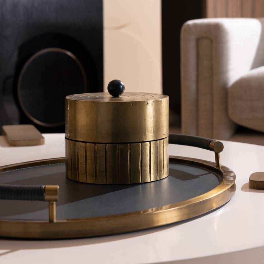 Tallulah 20 X 2.5 inch Antique Brass Tray