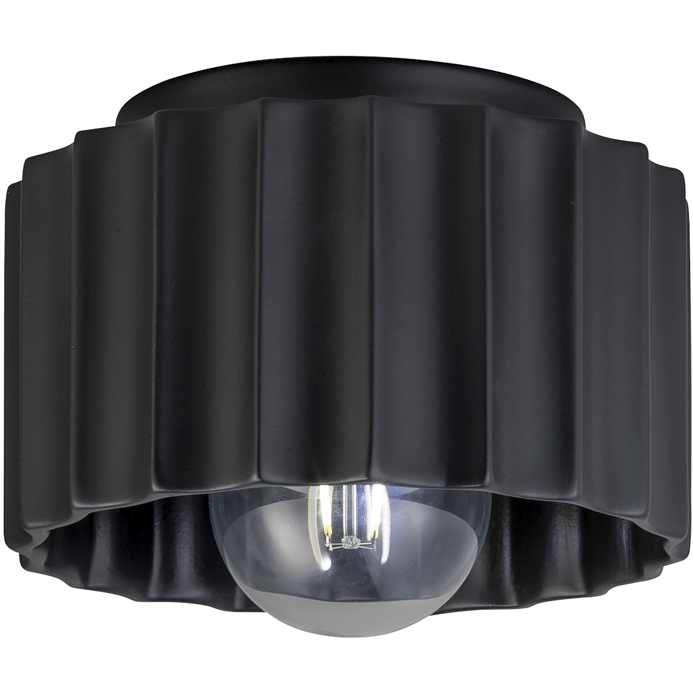 Radiance Collection 1 Light 8 inch Gloss Gray Outdoor Flush-Mount