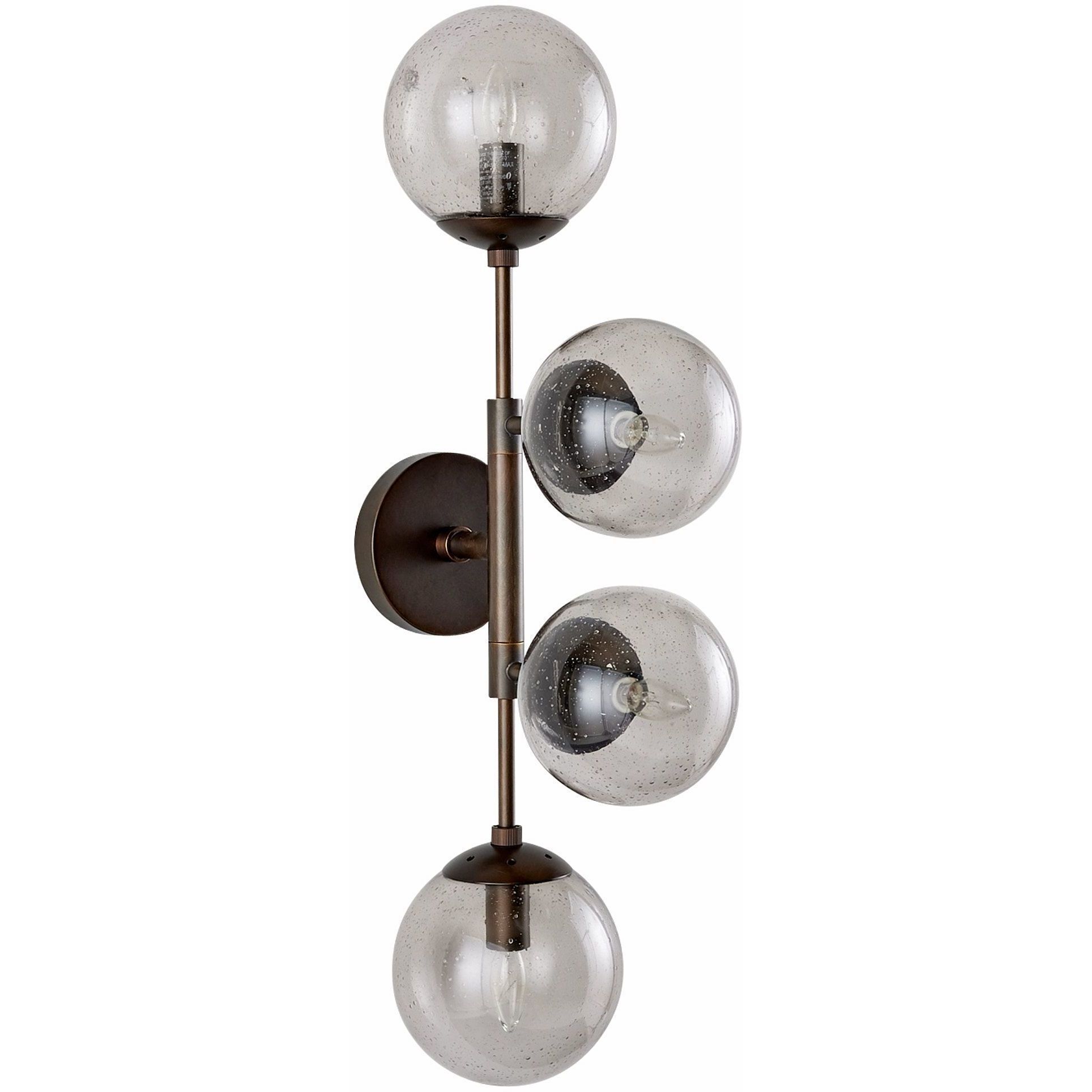 Christelle 4 Light 19 inch Smoke Sconce Wall Light