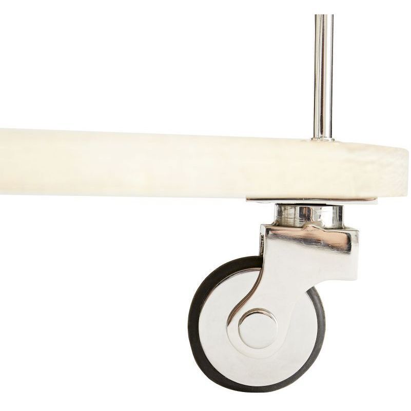 Brays 37 inch Whitewash Bar Cart