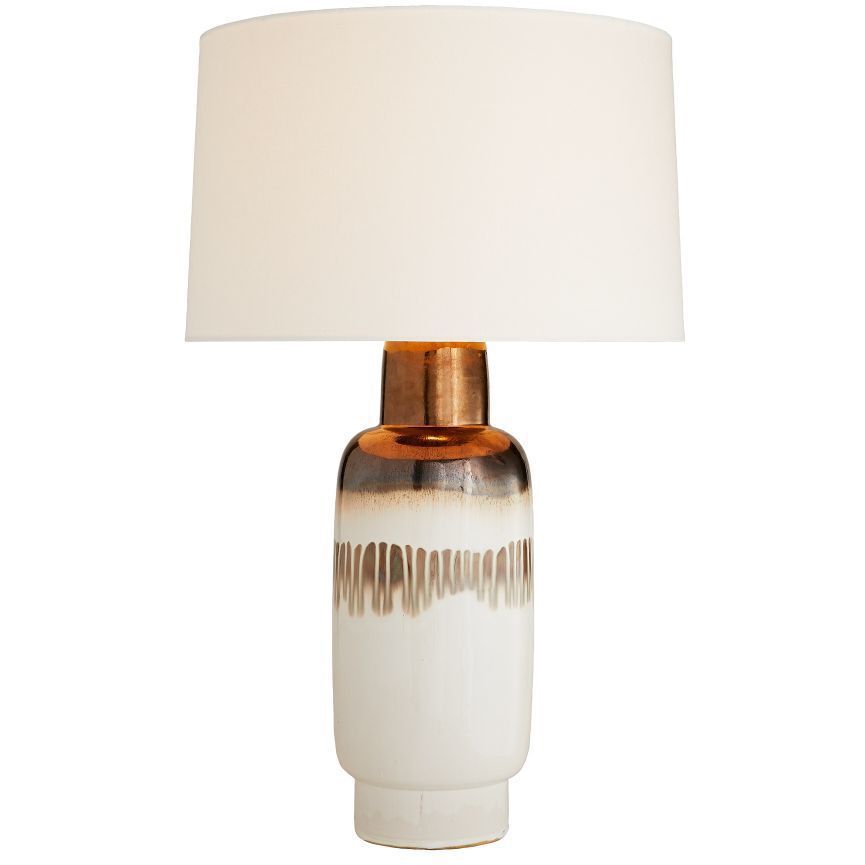Quinn 30 inch Bronze and Rose Glaze Table Lamp Portable Light