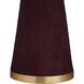 Duoro 30.5 inch 150 watt Burgundy and Antique Brass Table Lamp Portable Light