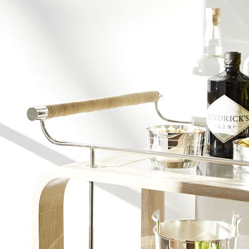 Brays 37 inch Whitewash Bar Cart