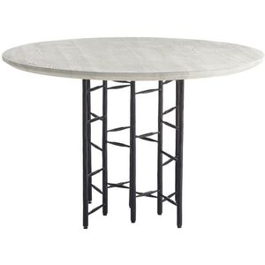 Enito 48 inch Smoke Oak Wood and Blackened Iron Entry Table