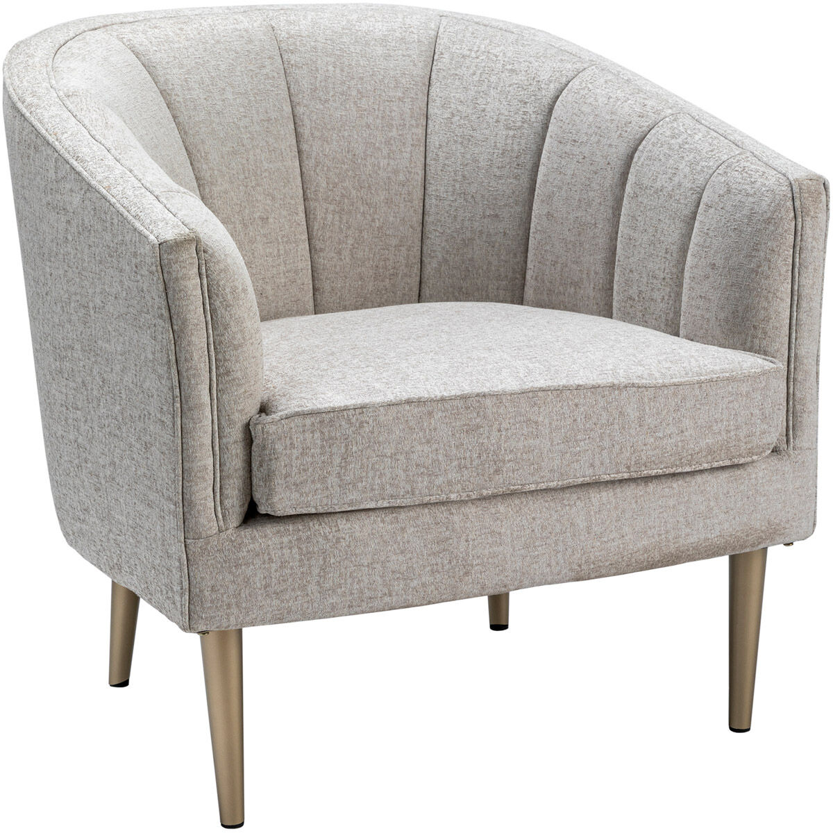Sutton Champagne Linen Channel Back Chair