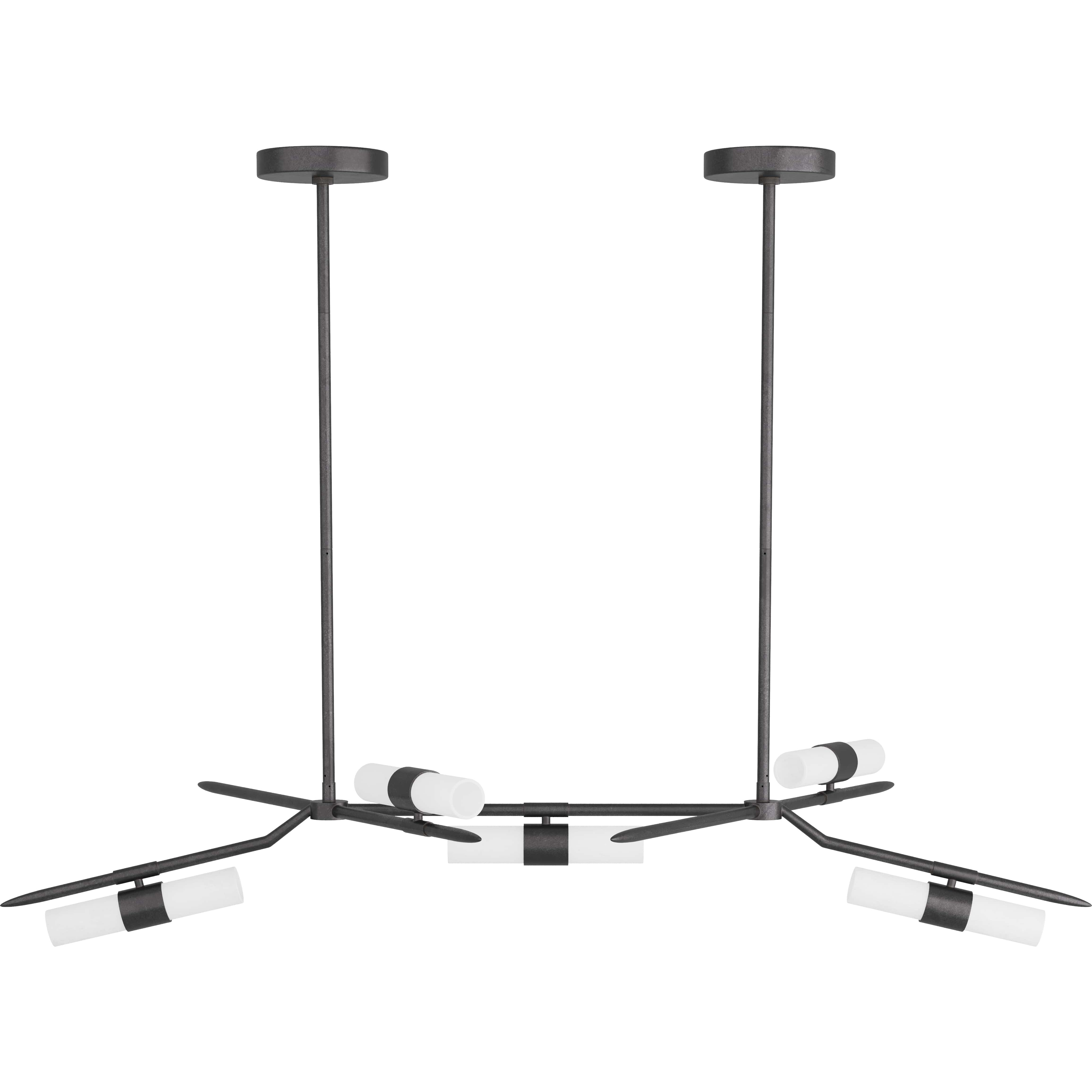 Travis 8 Light 62 inch English Bronze Linear Chandelier Ceiling Light