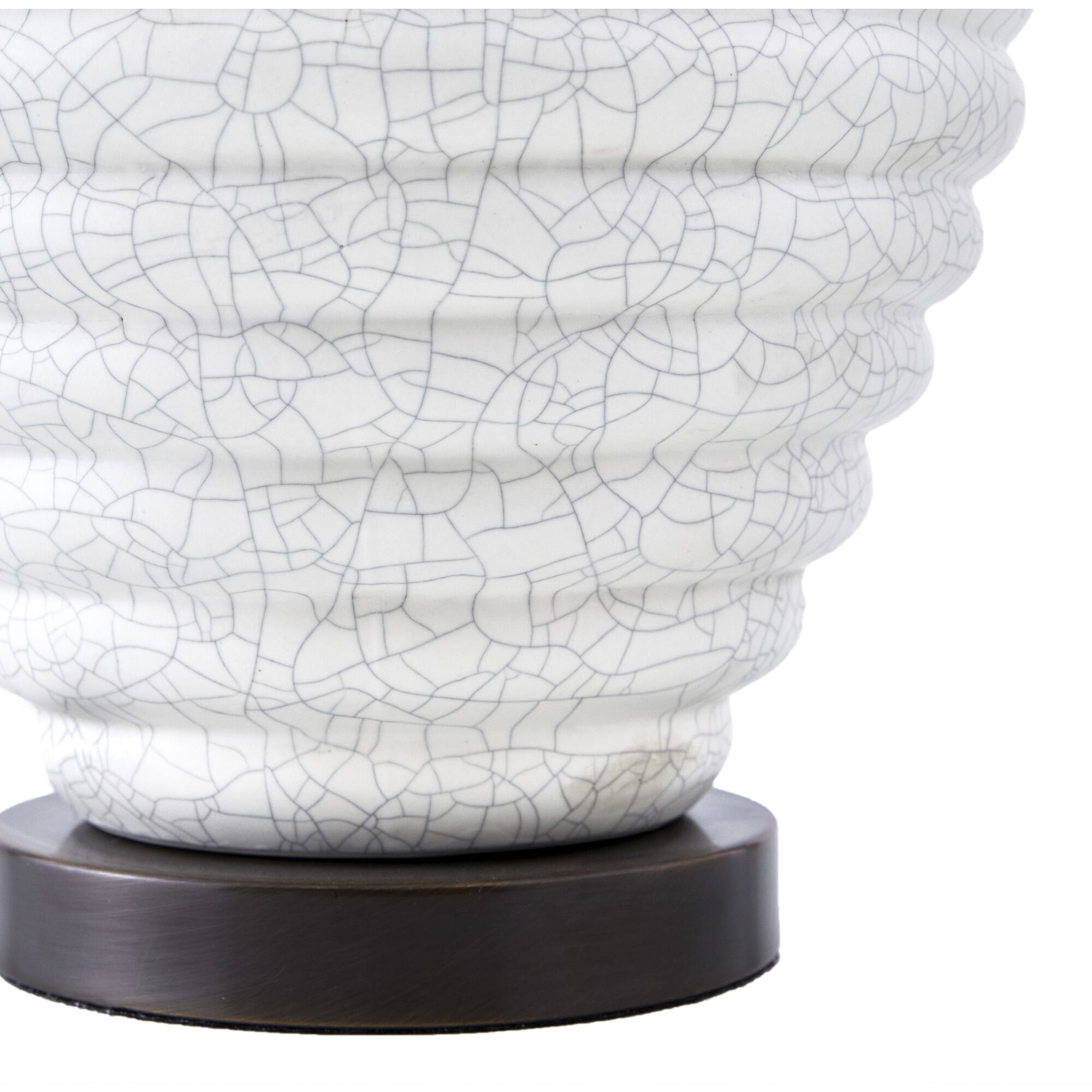 Bartoli 29 inch 150 watt Ivory Stained Crackle Lamp Portable Light