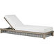 Emoto Pearl and Aged Bronze and Willow Outdoor Chaise