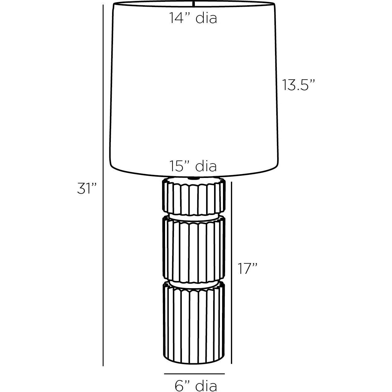 Annika 31 inch 150 watt Ocean Reactive Lamp Portable Light