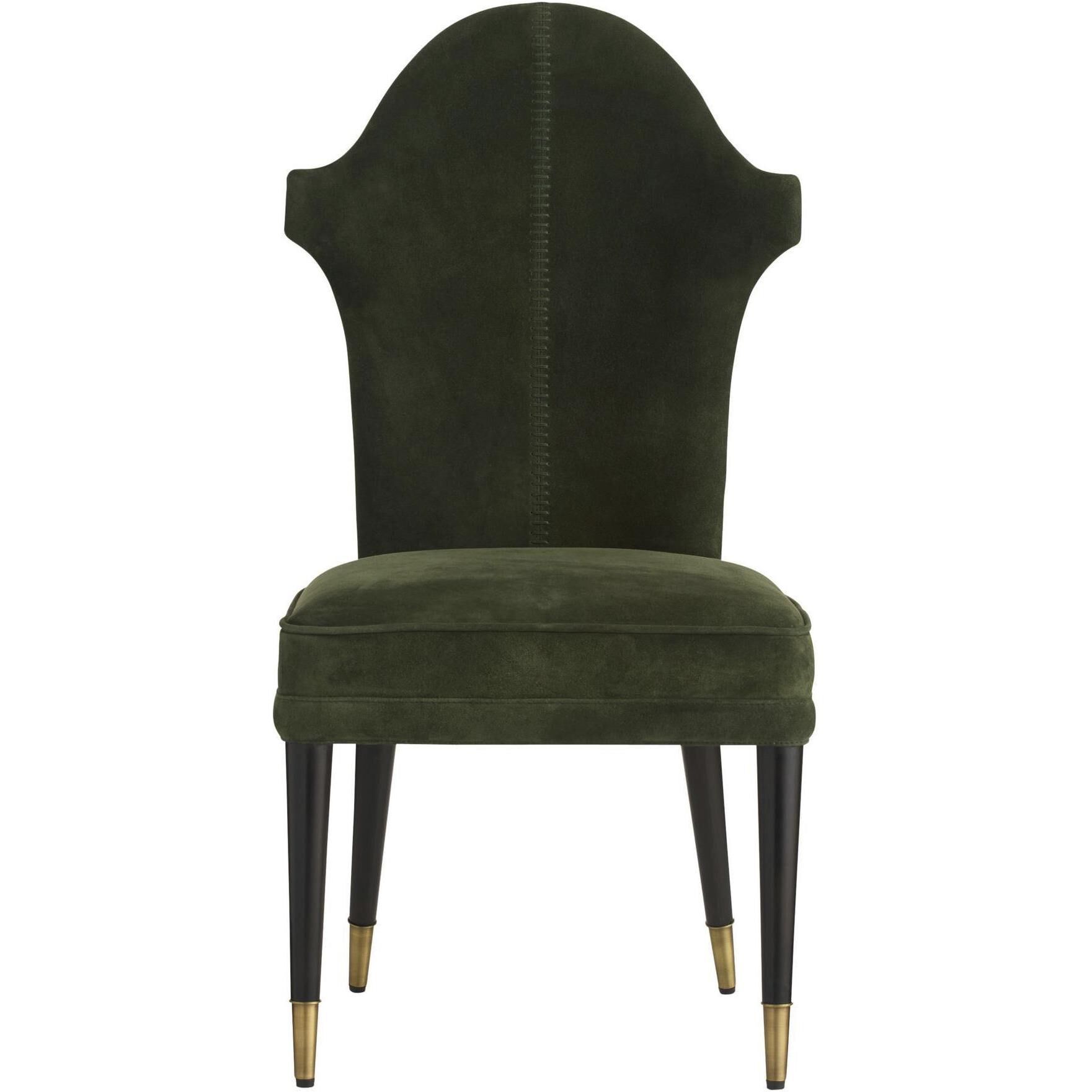 Lincoln Forest and Ebony with Antique Brass Dining Chair