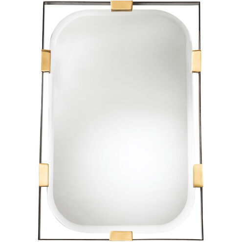 Frankie 42 X 28 inch Polished Brass Wall Mirror, Rectangular