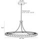 Santorini 1 Light 44 inch Blue Smoke Luster Chandelier Ceiling Light