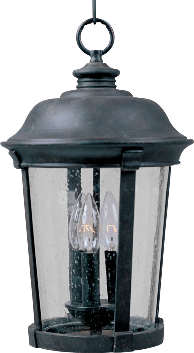 Dover DC 3 Light 12 inch Bronze Outdoor Hanging Lantern