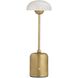 Lumi 12 inch 3 watt Antique Brass Rechargeable Accent Lamp Portable Light